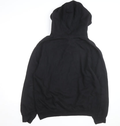 Pennant Men's Black M Pullover Hoodie with Red Lace Detail