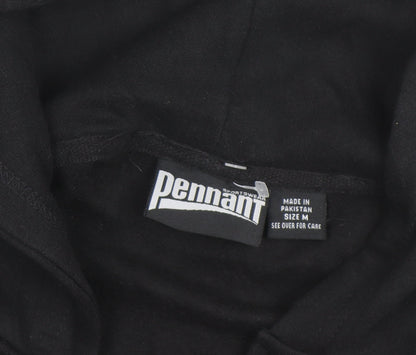 Pennant Men's Black M Pullover Hoodie with Red Lace Detail