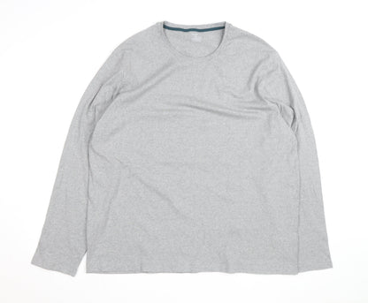 Marks and Spencer Men's Grey 2XL Long Sleeve Pyjama Top