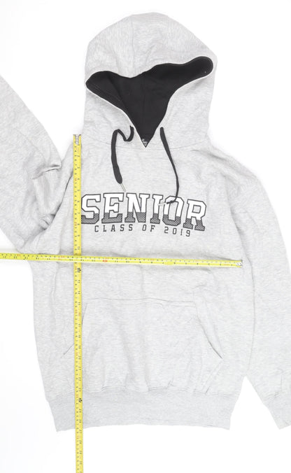 Team Clothing Men's Grey Pullover Hoodie Small - Senior Class of 2019 Graphic Print