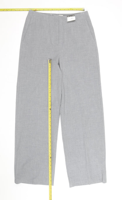 Marks and Spencer Women’s Grey Wide-Leg Dress Pants Size 10 Long