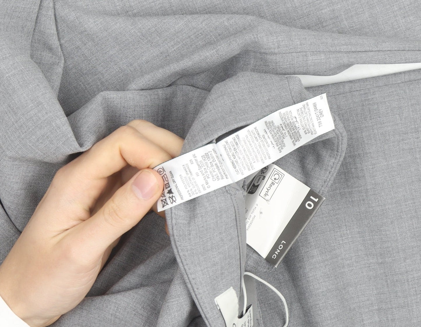 Marks and Spencer Women’s Grey Wide-Leg Dress Pants Size 10 Long