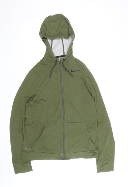 Nike Men's Green Dri-FIT Full Zip Hoodie Size M