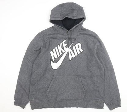 Nike Men’s Grey 2XL Pullover Hoodie Fleece Sportswear