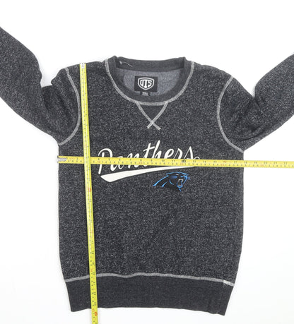 OTS Men's Grey Panthers Graphic Crew Neck Sweatshirt Size S