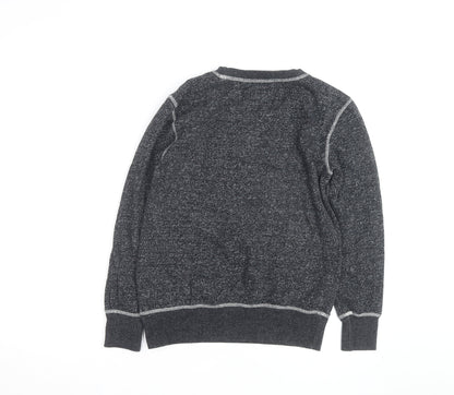OTS Men's Grey Panthers Graphic Crew Neck Sweatshirt Size S