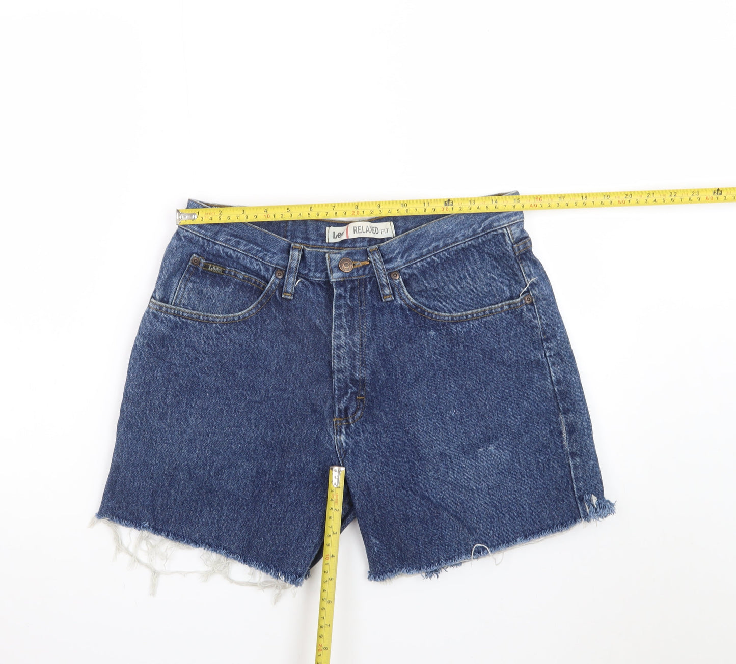 Lee Mens Blue Denim Relaxed Fit Cargo Shorts 32 Regular Cotton