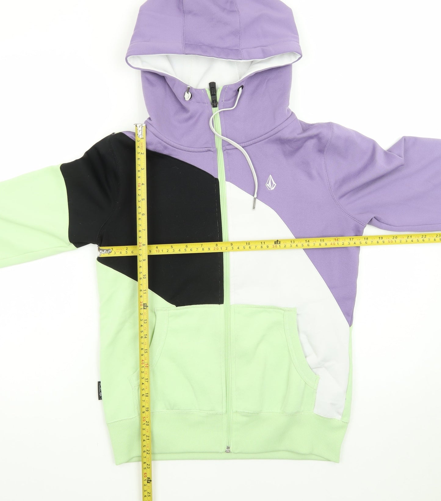 Volcom Men’s Multicolour Full Zip Hoodie S Geometric Fleece