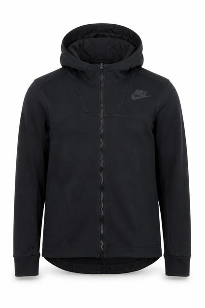 Nike Men's Black Full Zip Hoodie Medium Regular Fit