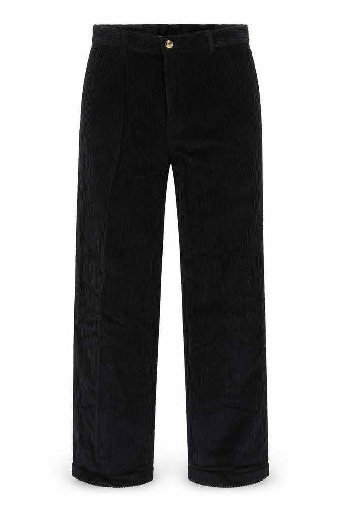 Club Montana Men’s Black Corduroy Trousers Size 30/31 Regular Fit