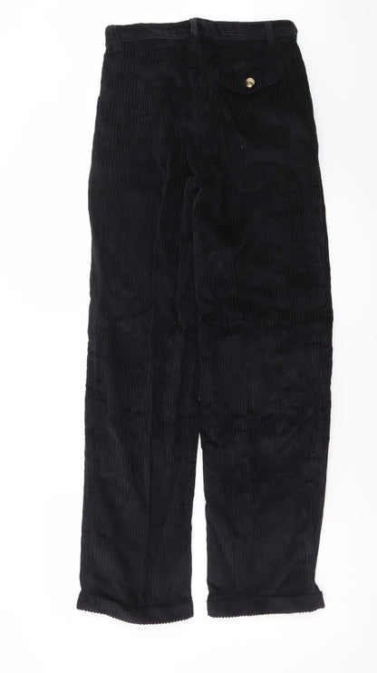 Club Montana Men’s Black Corduroy Trousers Size 30/31 Regular Fit