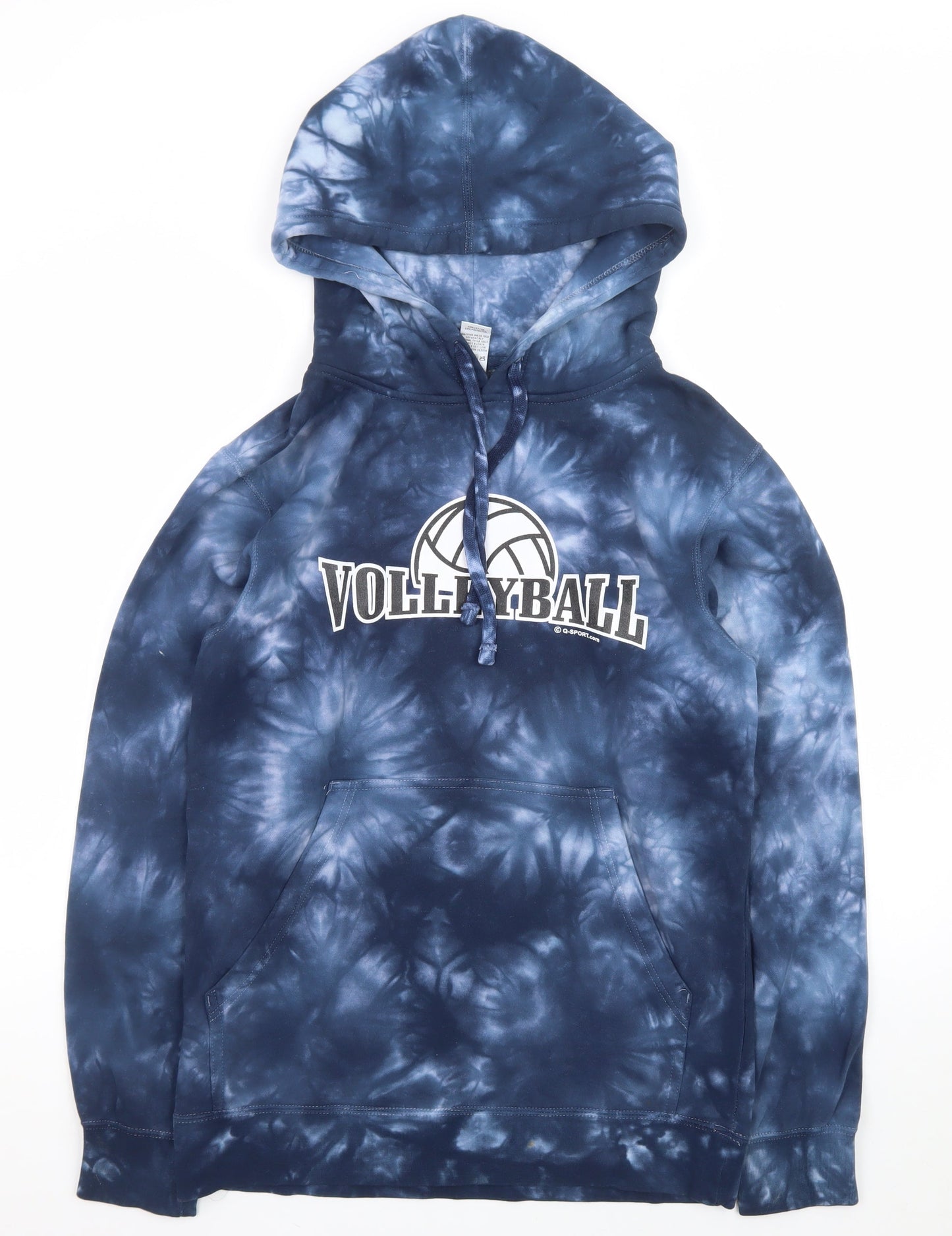 Independent Trading Co Men's Blue Tie Dye Volleyball Pullover Hoodie Size S