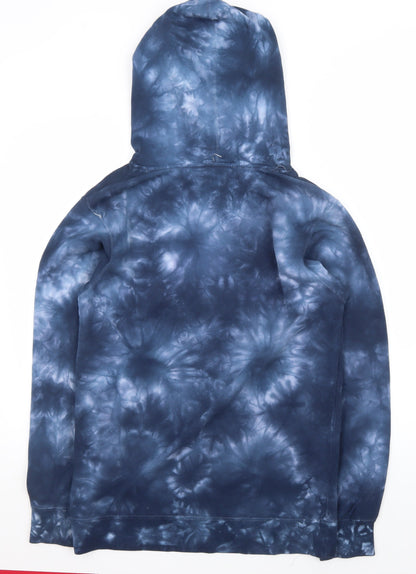 Independent Trading Co Men's Blue Tie Dye Volleyball Pullover Hoodie Size S