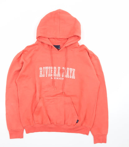 Pacific & Co Women’s Coral Riviera Maya Mexico Pullover Hoodie L Cotton Blend