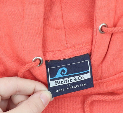Pacific & Co Women’s Coral Riviera Maya Mexico Pullover Hoodie L Cotton Blend