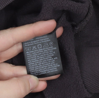 H&M Men’s Black Pullover Hoodie Cotton Blend Size L Casual Comfort