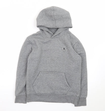 Jordan Boys Grey Hoodie Medium 10-12 Years Pullover Fleece Sweatshirt