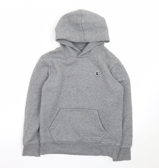 Jordan Boys Grey Hoodie Medium 10-12 Years Pullover Fleece Sweatshirt