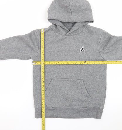 Jordan Boys Grey Hoodie Medium 10-12 Years Pullover Fleece Sweatshirt
