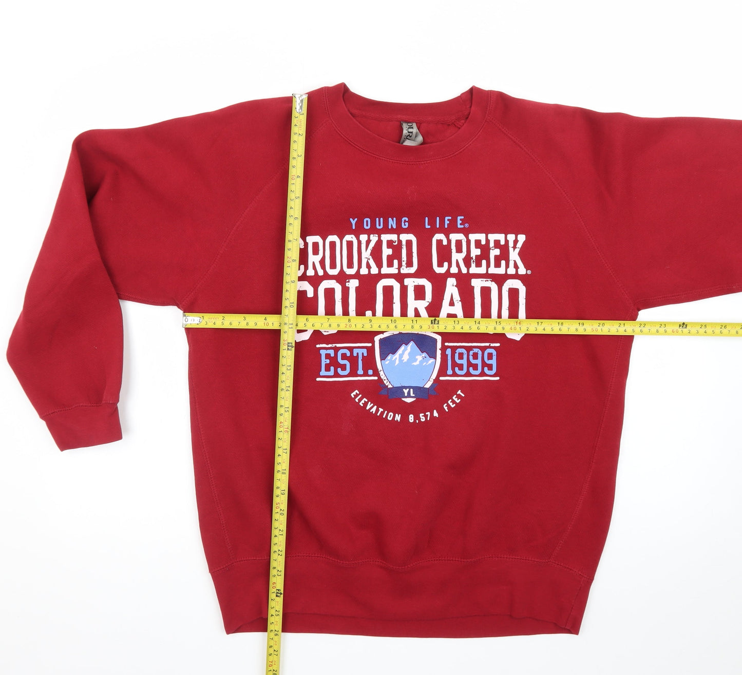 Ouray Sportswear Men's Red Pullover Crew Neck Graphic Sweatshirt S