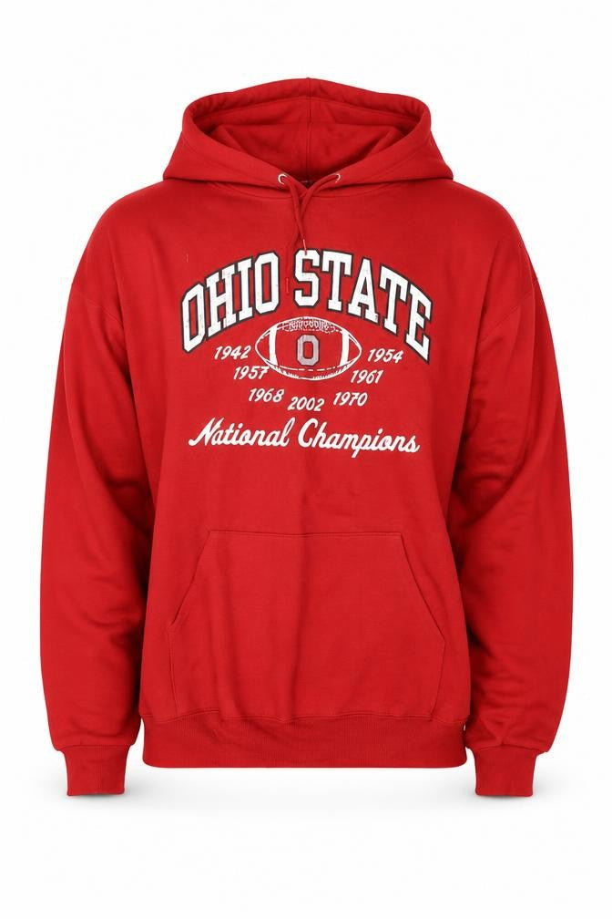 Jerzees Men’s Red Ohio State Pullover Hoodie XL Sports Fleece