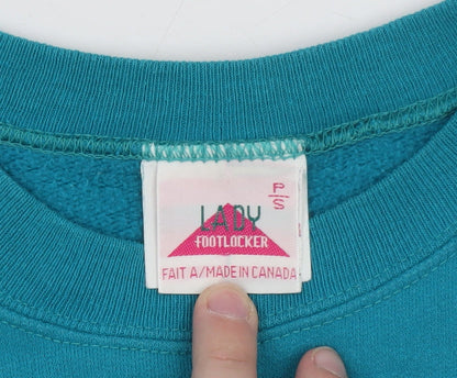 Lady Footlocker Women's Blue Floral Pullover Sweatshirt Size S