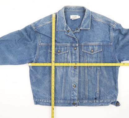 Calvin Mens Blue Denim Button Jacket L Classic 42in Vintage Style