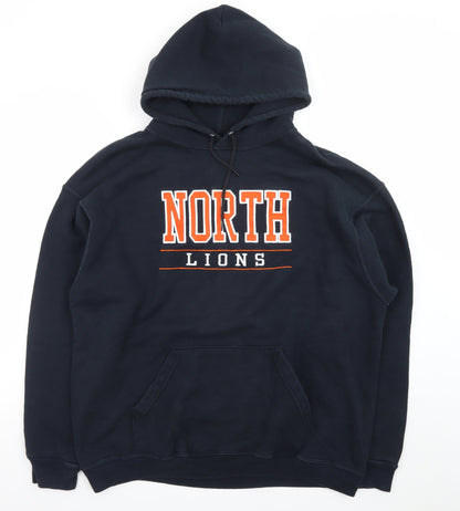 Fruit of the Loom Mens Blue XL Pullover Hoodie North Lions Sports