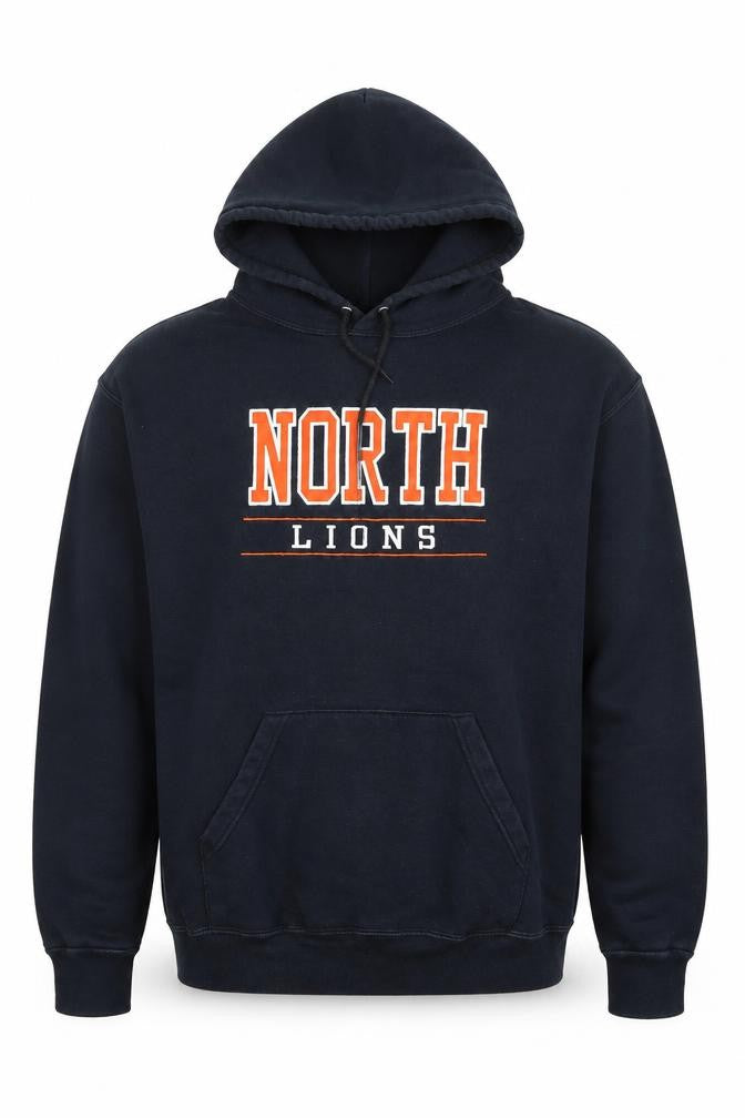 Fruit of the Loom Mens Blue XL Pullover Hoodie North Lions Sports