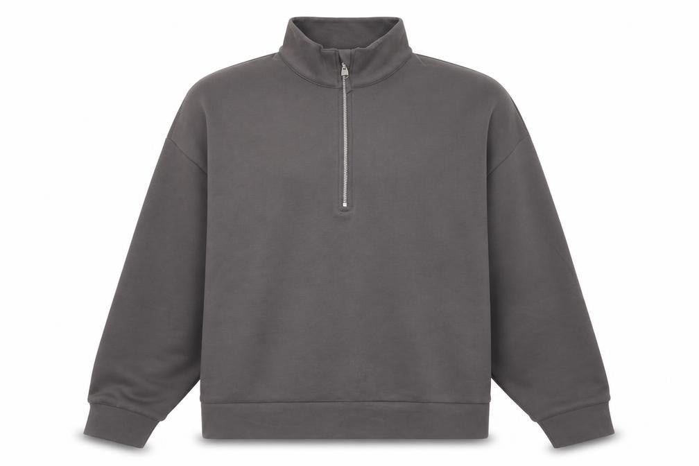 Marks and Spencer Mens Grey 1/2 Zip High Neck Sweatshirt L