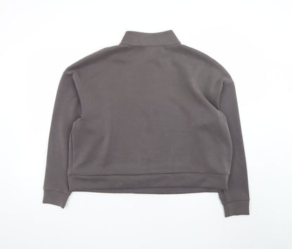 Marks and Spencer Mens Grey 1/2 Zip High Neck Sweatshirt L