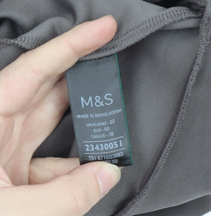 Marks and Spencer Mens Grey 1/2 Zip High Neck Sweatshirt L