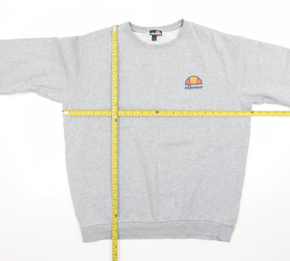 Ellesse Men’s Grey XL Pullover Sweatshirt Crew Neck Logo Fleece