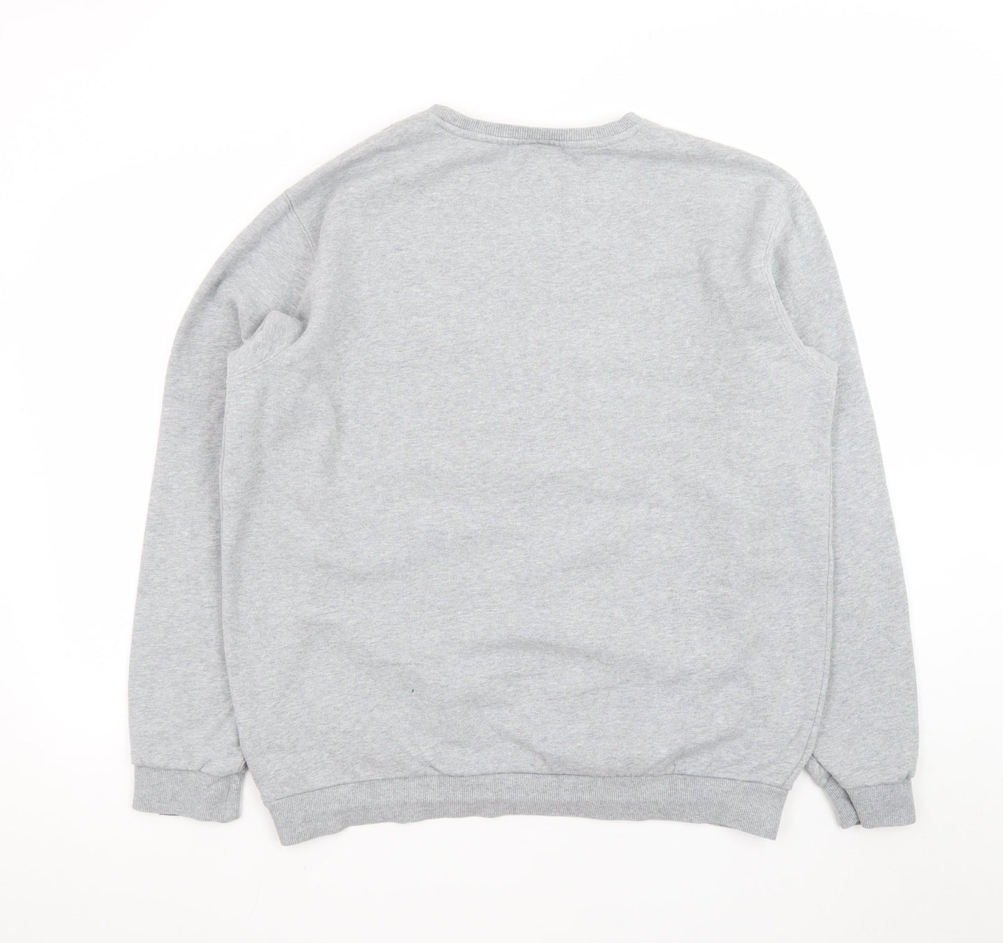 Ellesse Men’s Grey XL Pullover Sweatshirt Crew Neck Logo Fleece