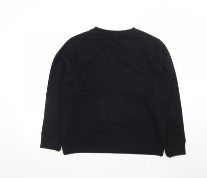Marks and Spencer Mens Black Graphic Pullover Sweatshirt Size L