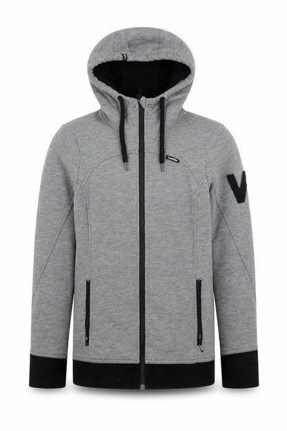 Wedze Men's Grey Full Zip Hoodie XS Winter Fleece