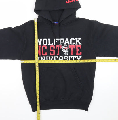 Champion Mens Black Small Pullover Hoodie NC State University Graphic