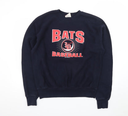 Pro-Weave Men's Blue Bats Baseball Graphic Pullover Sweatshirt M