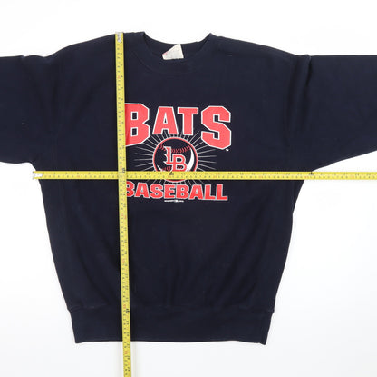 Pro-Weave Men's Blue Bats Baseball Graphic Pullover Sweatshirt M