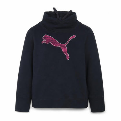 Puma Womens Black Size 16 Pullover Sweatshirt with Pink Logo