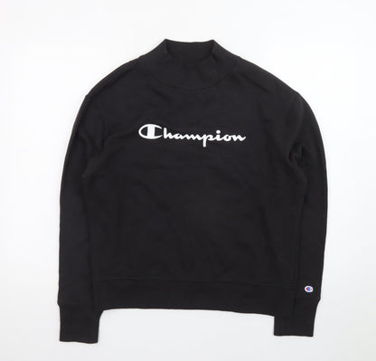 Champion Men's Black Mock Neck Pullover Sweatshirt Size S