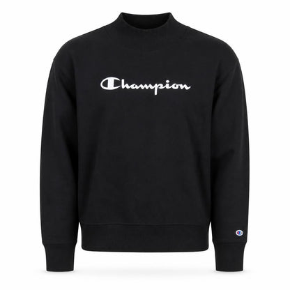 Champion Men's Black Mock Neck Pullover Sweatshirt Size S