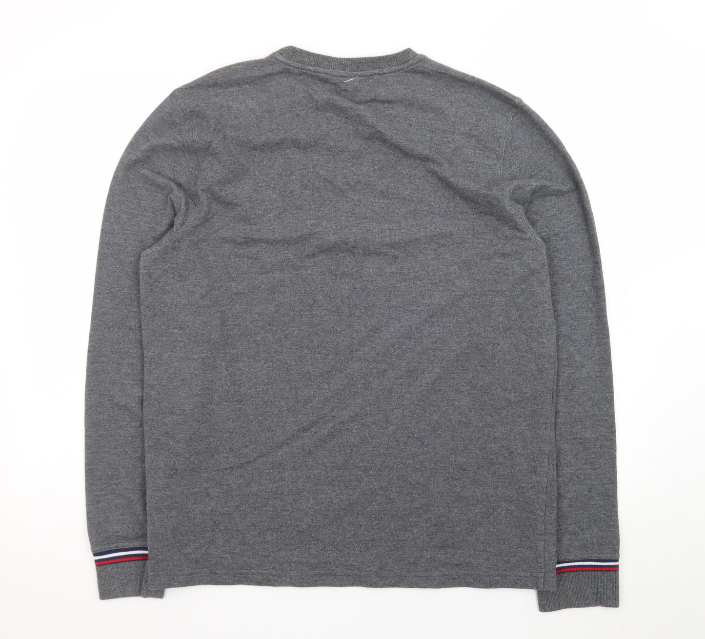 Fila Men's Grey Logo Pullover Sweatshirt Size M