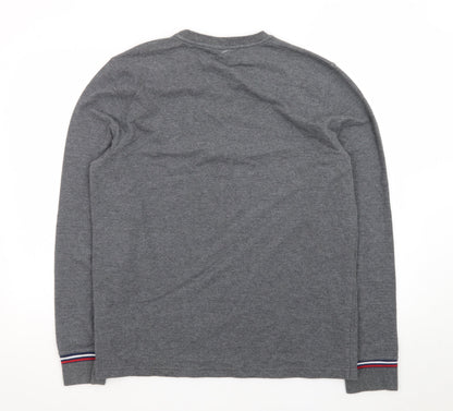 Fila Men's Grey Logo Pullover Sweatshirt Size M