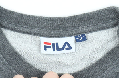 Fila Men's Grey Logo Pullover Sweatshirt Size M