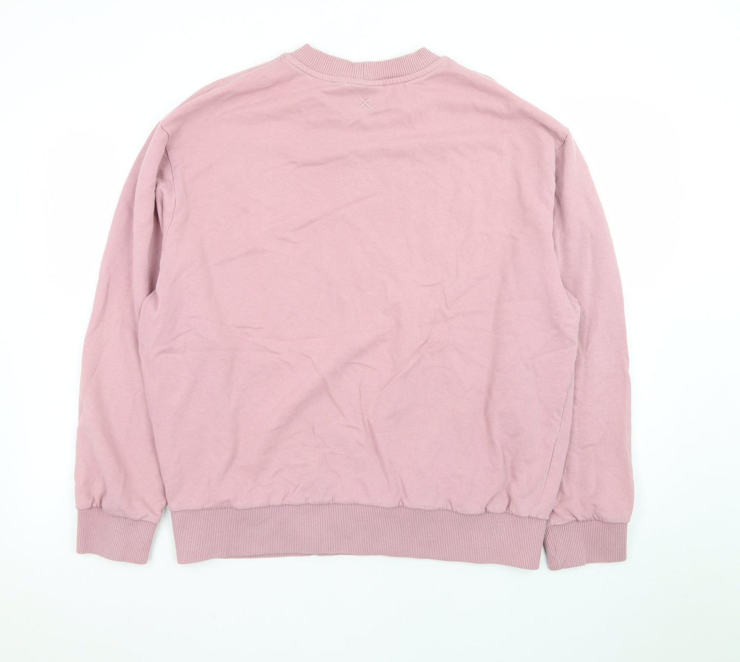 Collusion Mens Pink Crew Neck Cotton Pullover Sweatshirt Size L