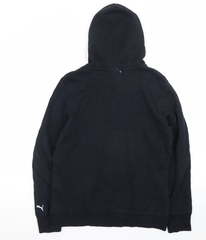 Puma Men's Black Pullover Hoodie L Logo Sportswear Sweatshirt
