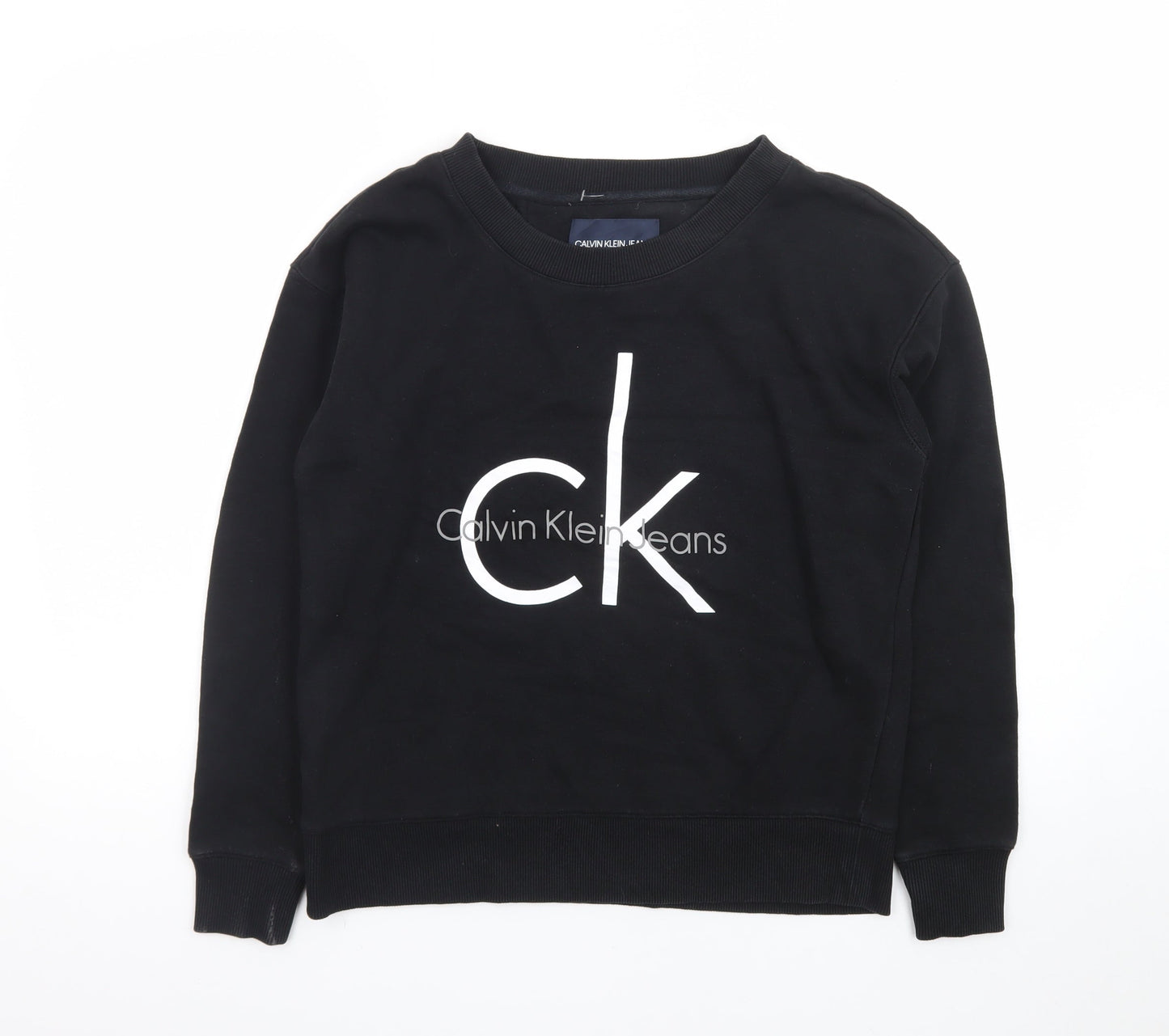 Calvin Klein Jeans Men’s Black Small Logo Pullover Sweatshirt