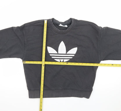 Adidas Men's Black Long Sleeve Crew Neck Sweatshirt Size 34