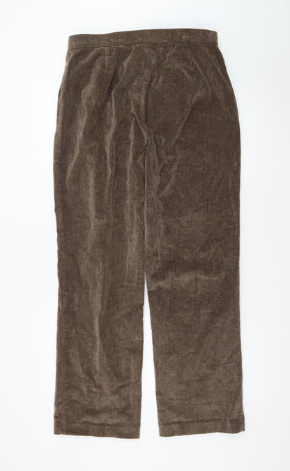 Northern Reflections Women Brown Corduroy Stretch Trousers Size 10 Regular